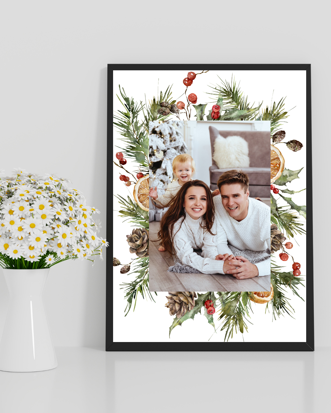 tablou „iarna în ramă” — o fotografie și un strop de poveste