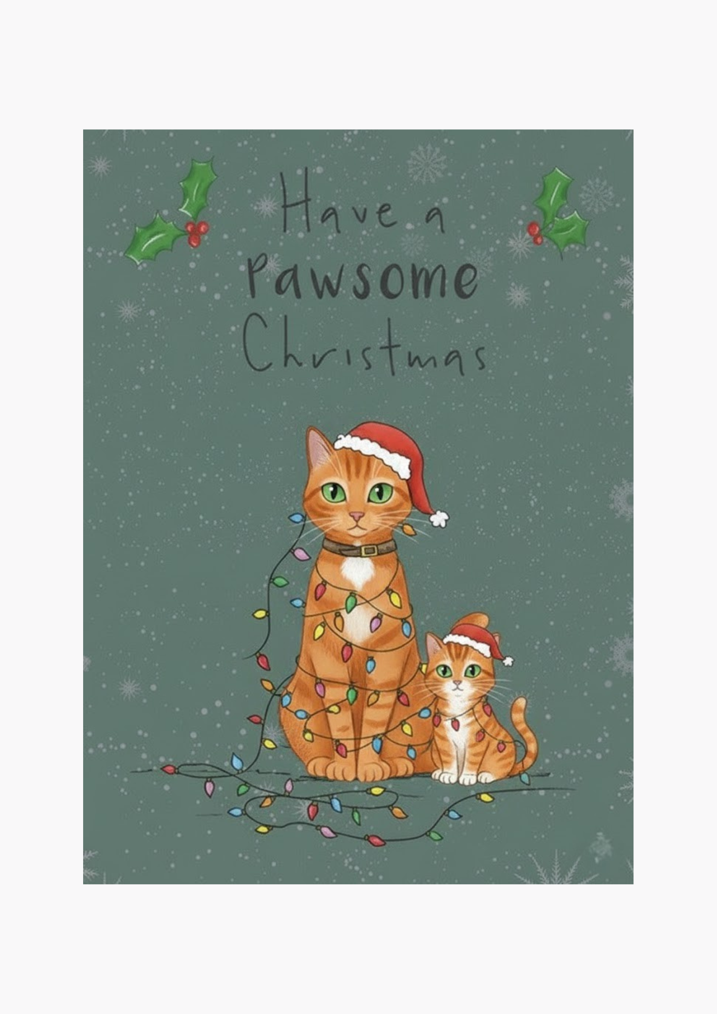 tablou personalizat de crăciun cu animalele de companie | dinviatata