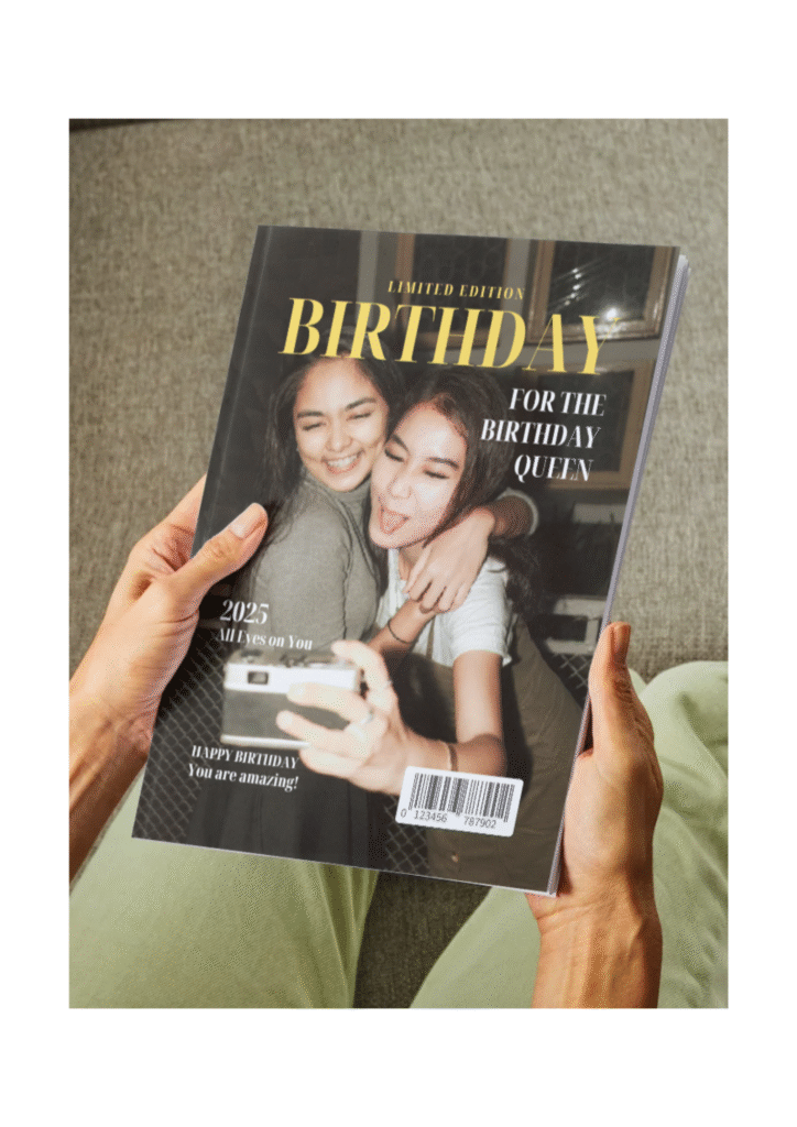 revistă personalizată pentru zi de naștere – cadou unic cu poze și mesaje