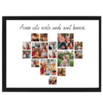 tablou personalizat „acasă este acolo unde sunt bunicii” — colaj în formă de inimă | dinviatata