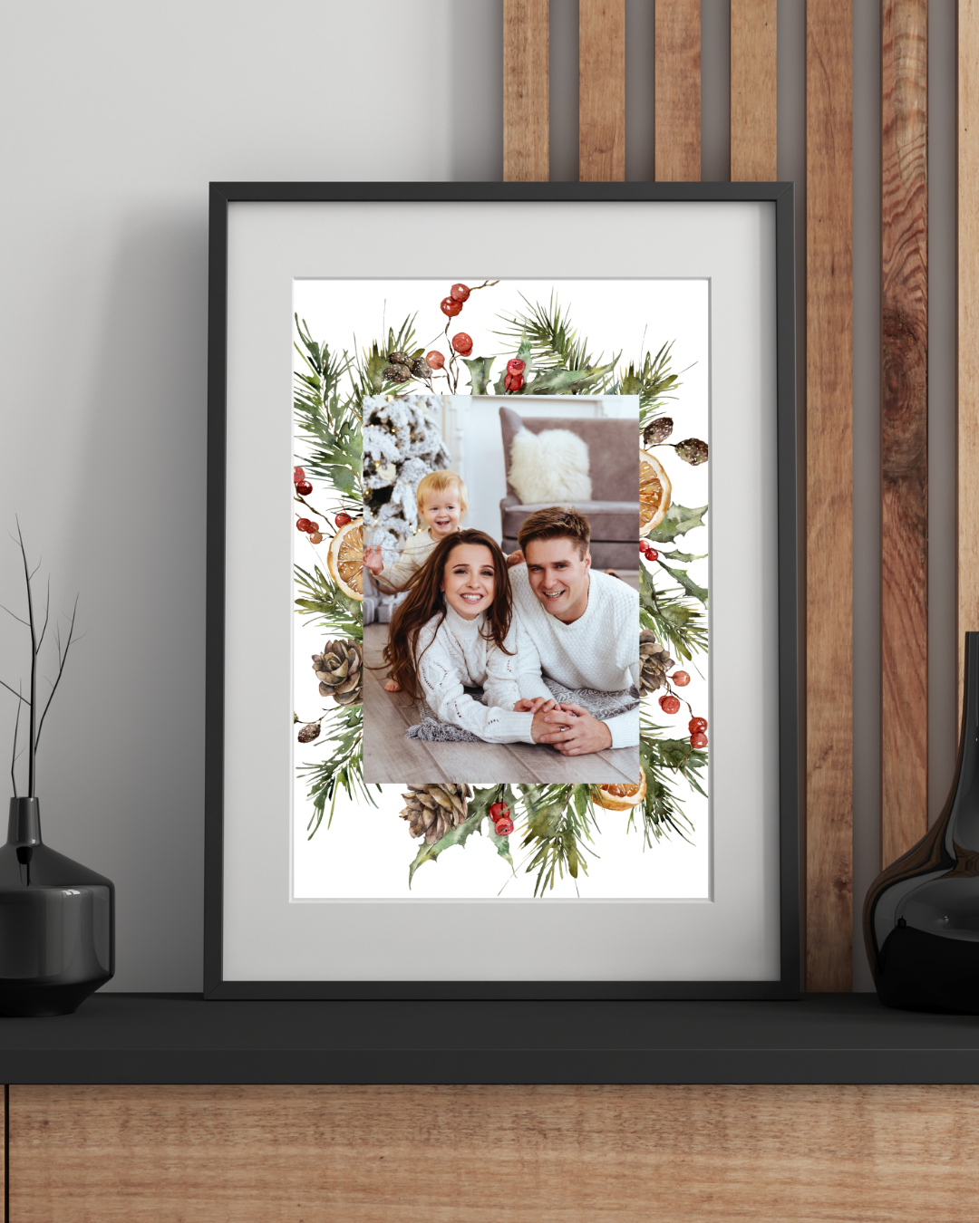 tablou „iarna în ramă” — o fotografie și un strop de poveste