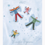 tablou de crăciun personalizat – familie în zăpadă | dinviatata