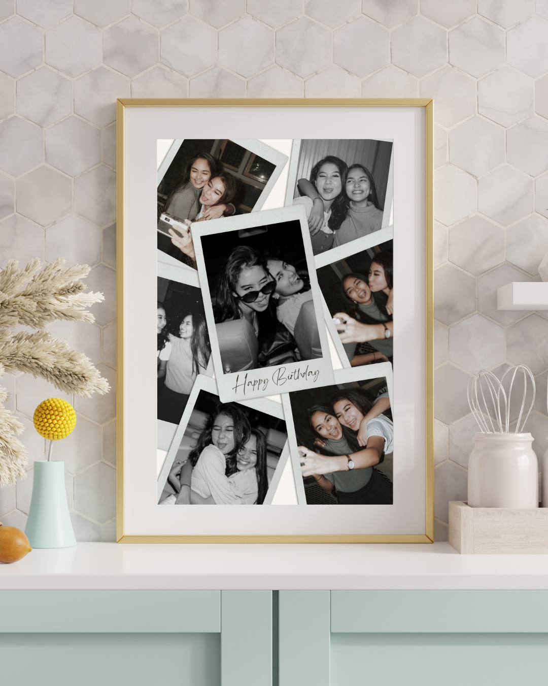 colaj „amintiri în 7 polaroiduri” — momente care rămân