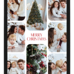 tablou personalizat de crăciun cu 8 poze și mesaj – colaj de familie magic | dinviatata