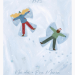 tablou de crăciun personalizat – familie în zăpadă | dinviatata