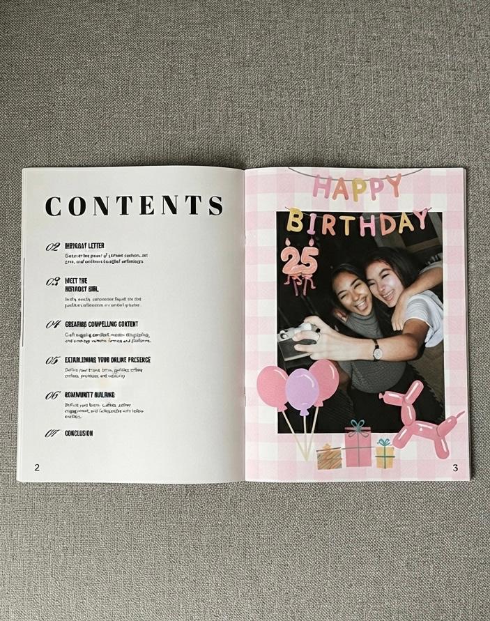 revistă personalizată pentru zi de naștere – cadou unic cu poze și mesaje | dinviatata