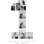 tablou colaj personalizat – forma cifrei „1” – cadou cuplu / aniversare