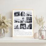 tablou „mama” – colaj foto alb negru cu definiție emoționantă | dinviatata