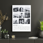 tablou „mama” – colaj foto alb negru cu definiție emoționantă | dinviatata