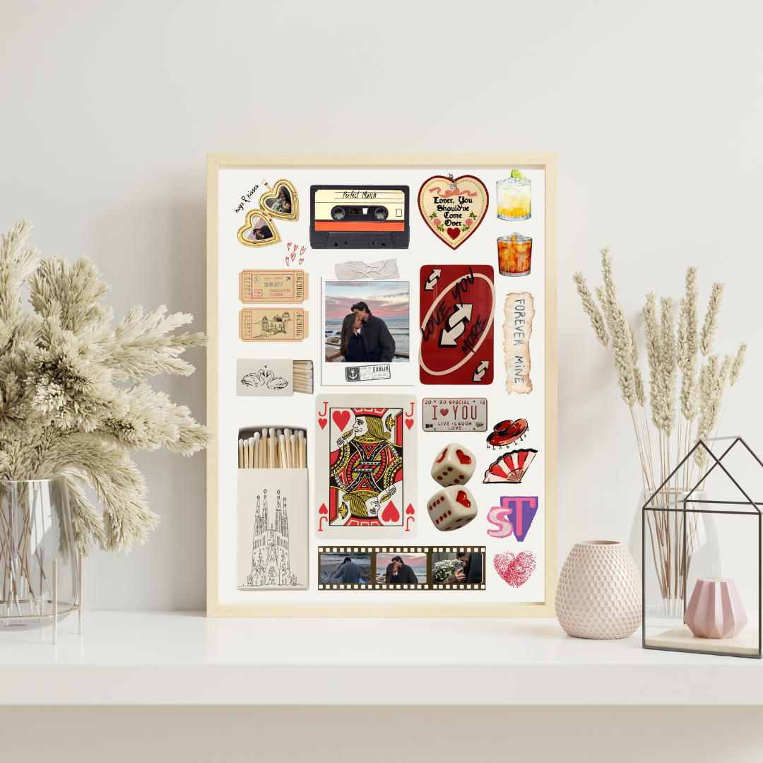 tablou colaj „love story” – amintirile voastre, spuse fără cuvinte | dinviatata