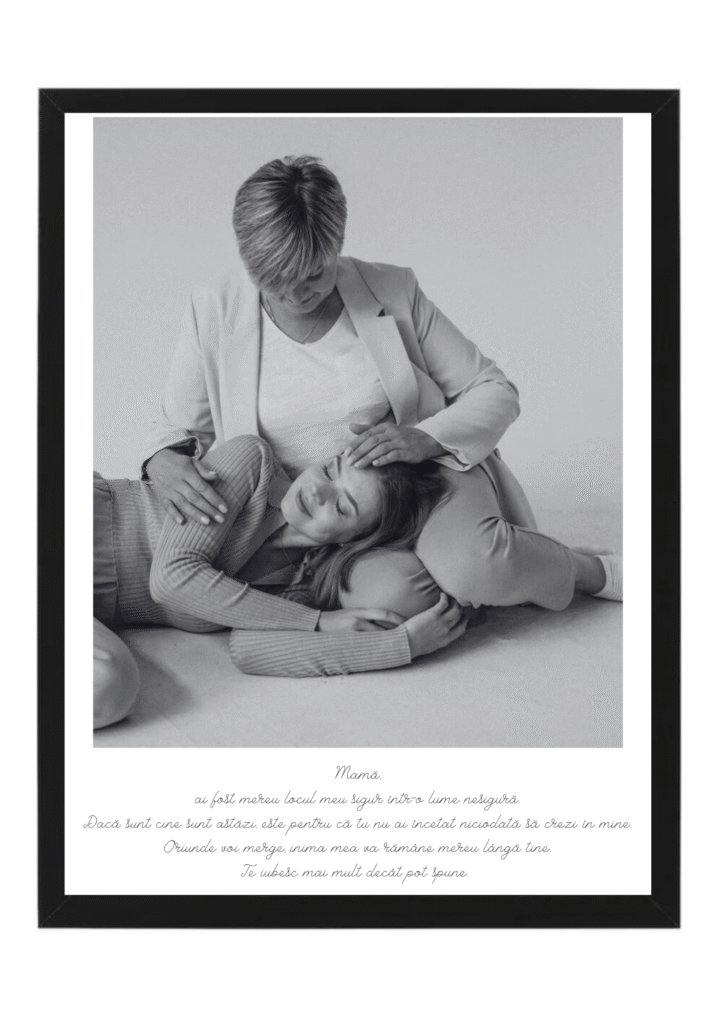 tablou personalizat 8 martie pentru mama – cu mesaj special și fotografie