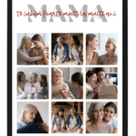 tablou personalizat cu 9 poze colaj „mama – te iubim foarte mult”, cadou emoționant dinviatata