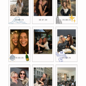 poze tip polaroid personalizate – fotografii retro cu text opțional și magnet | cadou personalizat