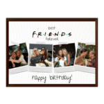 tablou personalizat "best friends forever" – colaj 4 fotografii tip polaroid și mesaj special
