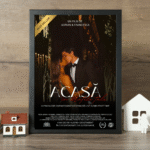 tablou personalizat stil poster de film "acasă în brațele tale" – afiș cinematografic de poveste pentru cupluri