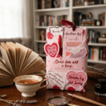 blind date with a book pachet cadou cu carte surpriză, sticky notes și accesorii de adnotat